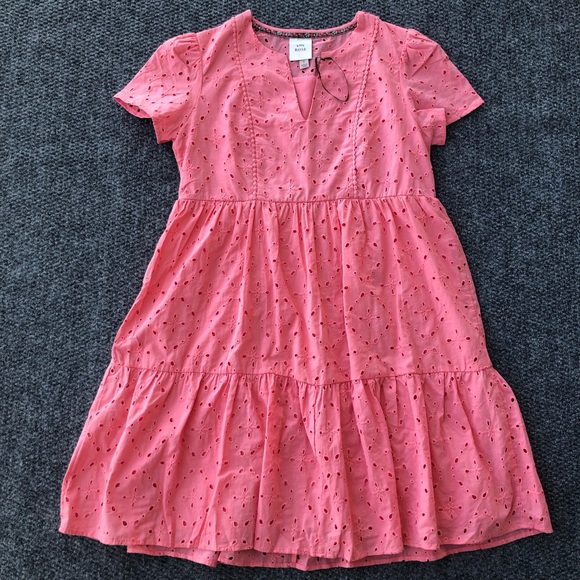 Knox Rose eyelet babydoll tiered dress size small - Picture 1 of 8